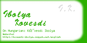 ibolya kovesdi business card